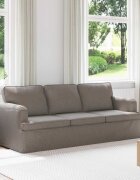 vidaXL Диван Таупе 201 x 80 x 85 см текстил