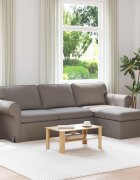 vidaXL Диван Таупе 245 x 138 x 80 см текстил
