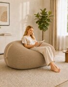 vidaXL Диван тип боб Кафяво 158 x 124 x 89 см кордурой