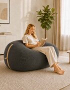 vidaXL Диван тип боб Тъмносиво 158 x 124 x 89 см кордурой