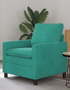 vidaXL Диван Тюркоаз 76 x 81 x 875 см Кадифе