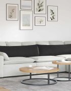 vidaXL Диван възглавници 2 бр. текстил Черно 145 x 40 см