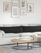 vidaXL Диван възглавници 2 бр. текстил Черно 145 x 40 см