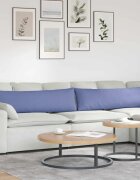 vidaXL Диван възглавници 2 бр. текстил Дънково син 145 x 40 см