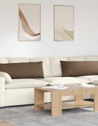 vidaXL Диван възглавници 2 бр. текстил Кафяво 120 x 40 cm