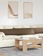 vidaXL Диван възглавници 2 бр. текстил Кафяво 200 x 40 см