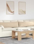 vidaXL Диван възглавници 2 бр. текстил Крем 145 x 40 см
