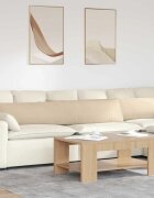 vidaXL Диван възглавници 2 бр. текстил Крем 200 x 40 см