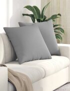 vidaXL Диван възглавници 2 бр. текстил Облачно сиво 80 x 80 cm