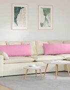 vidaXL Диван възглавници 2 бр. текстил Розово 120 x 40 cm