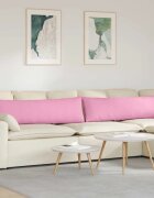 vidaXL Диван възглавници 2 бр. текстил Розово 145 x 40 см
