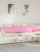 vidaXL Диван възглавници 2 бр. текстил Розово 200 x 40 см