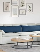 vidaXL Диван възглавници 2 бр. текстил Синьо 145 x 40 см