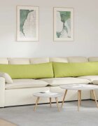 vidaXL Диван възглавници 2 бр. текстил Светло зелено 145 x 40 см