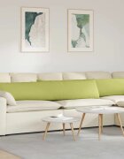 vidaXL Диван възглавници 2 бр. текстил Светло зелено 200 x 40 см