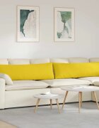 vidaXL Диван възглавници 2 бр. текстил Светло жълто 145 x 40 см