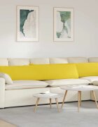 vidaXL Диван възглавници 2 бр. текстил Светло жълто 200 x 40 см