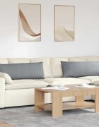 vidaXL Диван възглавници 2 бр. текстил Светлосиво 120 x 40 cm