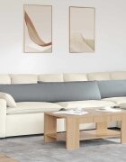 vidaXL Диван възглавници 2 бр. текстил Светлосиво 200 x 40 см