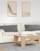 vidaXL Диван възглавници 2 бр. текстил Тъмен сив 120 x 40 cm