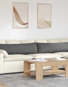 vidaXL Диван възглавници 2 бр. текстил Тъмен сив 145 x 40 см