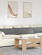 vidaXL Диван възглавници 2 бр. текстил Тъмен сив 200 x 40 см