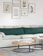 vidaXL Диван възглавници 2 бр. текстил Тъмен зелен 145 x 40 см