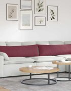 vidaXL Диван възглавници 2 бр. текстил Виненочервен 145 x 40 см