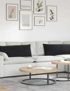 vidaXL Диван възглавници 2 pcs Черно 120 x 40 cm Кордюрова тъкан