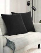 vidaXL Диван възглавници 2 pcs Черно 60 x 60 cm Кордюрова тъкан