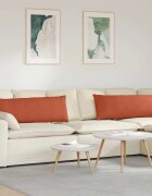 vidaXL Диван възглавници 2 pcs Червено оранжево 120 x 40 cm