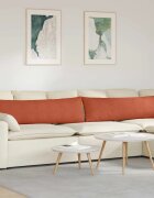 vidaXL Диван възглавници 2 pcs Червено оранжево 145 x 40 см