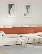 vidaXL Диван възглавници 2 pcs Червено оранжево 200 x 40 см