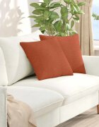 vidaXL Диван възглавници 2 pcs Червено оранжево 45 x 45 cm