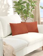 vidaXL Диван възглавници 2 pcs Червено оранжево 50 x 30 cm