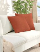 vidaXL Диван възглавници 2 pcs Червено оранжево 50 x 50 cm