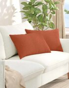 vidaXL Диван възглавници 2 pcs Червено оранжево 60 x 40 cm