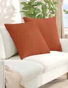 vidaXL Диван възглавници 2 pcs Червено оранжево 60 x 60 cm