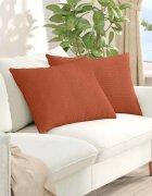 vidaXL Диван възглавници 2 pcs Червено оранжево 70 x 50 cm