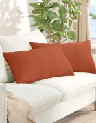 vidaXL Диван възглавници 2 pcs Червено оранжево 80 x 40 cm