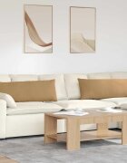 vidaXL Диван възглавници 2 pcs Кафяво 120 x 40 cm Кордюрова тъкан