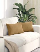 vidaXL Диван възглавници 2 pcs Кафяво 50 x 30 cm Кордюрова тъкан