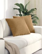 vidaXL Диван възглавници 2 pcs Кафяво 50 x 50 cm Кордюрова тъкан