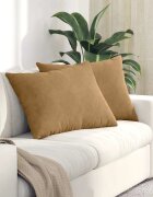 vidaXL Диван възглавници 2 pcs Кафяво 70 x 50 cm Кордюрова тъкан