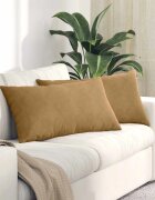 vidaXL Диван възглавници 2 pcs Кафяво 80 x 40 cm Кордюрова тъкан
