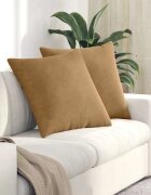 vidaXL Диван възглавници 2 pcs Кафяво 80 x 80 cm Кордюрова тъкан