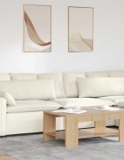 vidaXL Диван възглавници 2 pcs Крем 120 x 40 cm Кордюрова тъкан