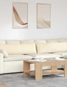 vidaXL Диван възглавници 2 pcs Крем 145 x 40 см Кордюрова тъкан