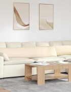 vidaXL Диван възглавници 2 pcs Крем 200 x 40 см Кордюрова тъкан