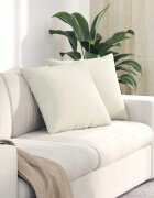 vidaXL Диван възглавници 2 pcs Крем 50 x 50 cm Кордюрова тъкан